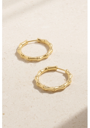 Anita Ko - Bamboo 18-karat Gold Hoop Earrings - One size