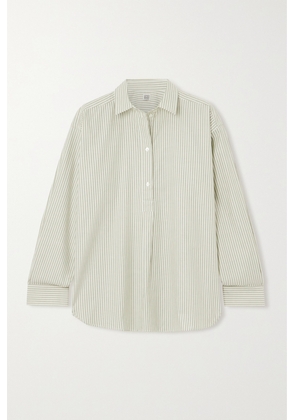 TOTEME - Striped Cotton-poplin Shirt - Ecru - DK32,DK34,DK36,DK38,DK40,DK42