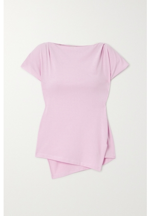 Isabel Marant - Sebani Asymmetric Cotton-jersey T-shirt - Pink - x small,small,medium,large,x large