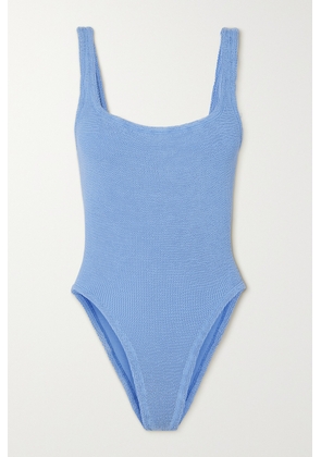 Hunza G - Seersucker Swimsuit - Blue - One size