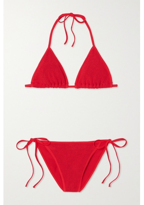 Hunza G - Gina Seersucker Bikini - Red - One size