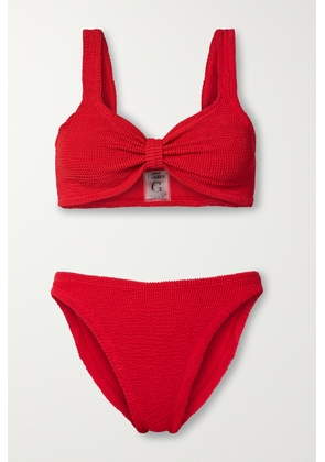 Hunza G - Bonnie Seersucker Bikini - Red - One size