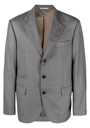 Brunello Cucinelli single-breasted chalk-stripe blazer - Grey