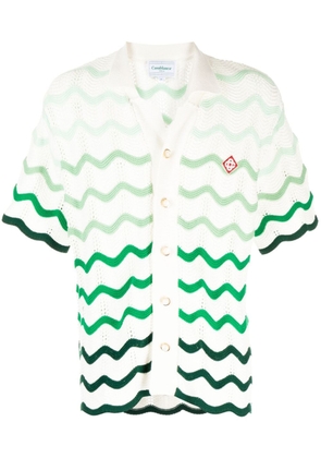 Casablanca short-sleeve crocheted shirt - Green