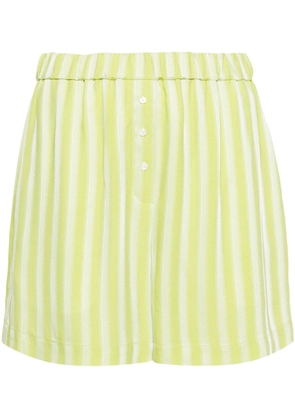 Claudie Pierlot striped satin shorts - Green