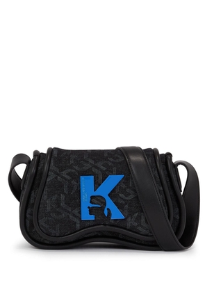 Karl Lagerfeld Jeans small logo-plaque denim crossbody bag - Black