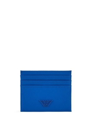 Emporio Armani logo-plaque square-shape cardholder - Blue