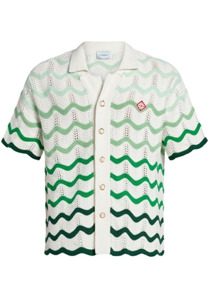 Casablanca gradient crochet shirt - Green