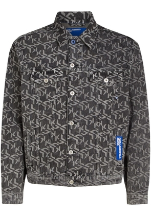 Karl Lagerfeld Jeans KLJ monogram organic cotton denim jacket - Grey