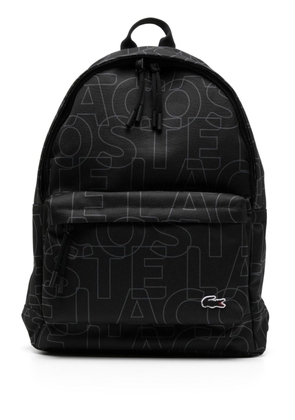 Lacoste logo-print canvas backpack - Black