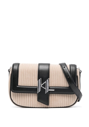 Karl Lagerfeld K/Saddle corduroy shoulder bag - Neutrals