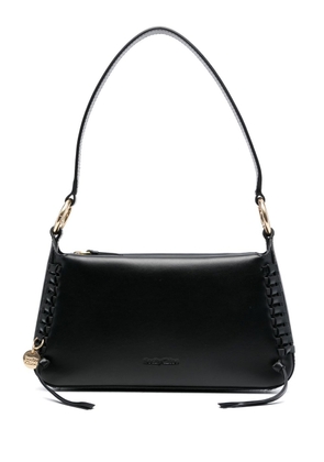 See by Chloé braided-detail leather shoulder bag - Black
