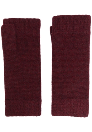 N.Peal fingerless cashmere gloves - Red