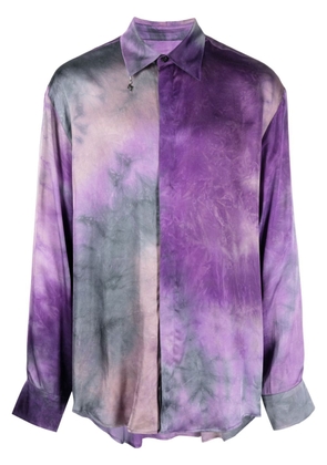 MSGM graphic-print long sleeves shirt - Purple