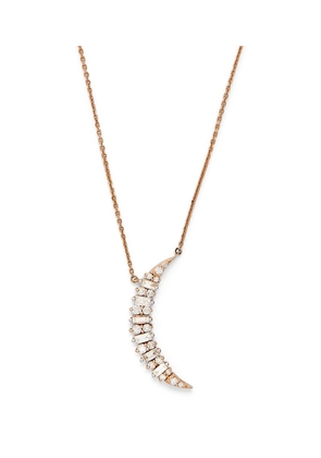 Bee Goddess Rose Gold And Diamond Star Light Crescent Necklace