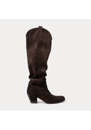 Suede Tall Western Boot