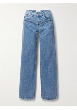 SLVRLAKE - + Net Sustain Mica Frayed High-rise Wide-leg Organic Jeans - Blue - 23,24,25,26,27,28,29,30,31,32