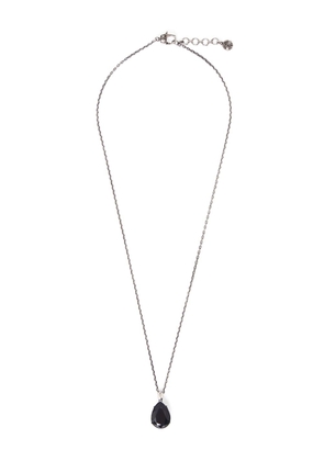 Alexander McQueen crystal-pendant charm necklace - Silver