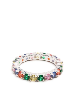 Hatton Labs rainbow crystal-embellished ring - Silver