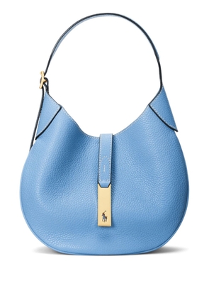Polo Ralph Lauren small logo-charm leather shoulder bag - Blue