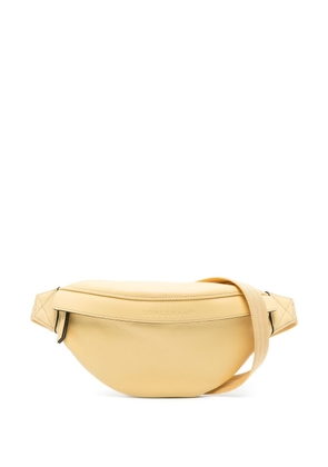 Longchamp logo-debossed leather belt bag - Yellow