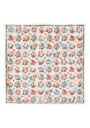 Bimba y Lola floral-pattern square scarf - Neutrals