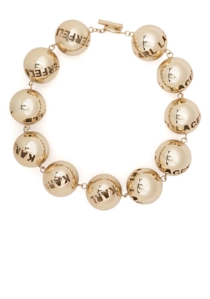 Karl Lagerfeld K/Sphere logo-bead necklace - Gold