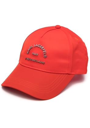 Karl Lagerfeld logo-lettering baseball cap - Red