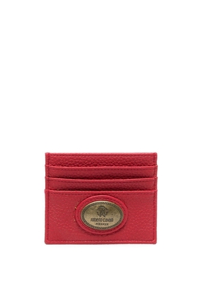 Roberto Cavalli grained-texture card holder - Red