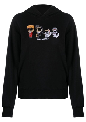 Karl Lagerfeld K/Superstars organic cotton-blend hoodie - Black