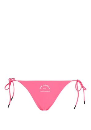 Karl Lagerfeld Rue St.Guillaume-print low-rise bikini bottoms - Pink
