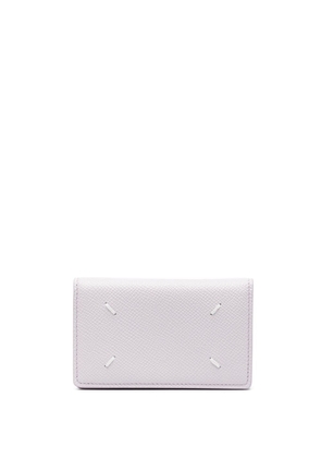 Maison Margiela four-stitch leather card holder - Purple