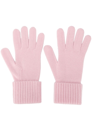 N.Peal ribbed cashmere gloves - Pink