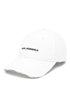Karl Lagerfeld K/Essential logo baseball cap - White