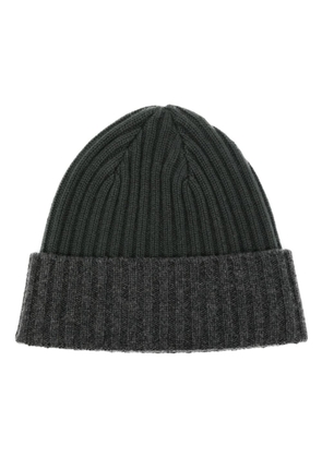 N.Peal chunky ribbed-knit cashmere beanie - Grey