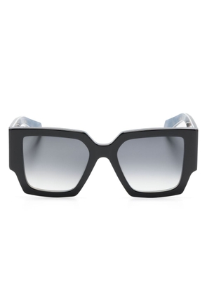 Roberto Cavalli graphic-print square-frame sunglasses - Blue