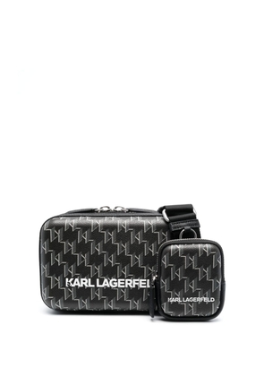 Karl Lagerfeld K/Kase logo-print shoulder bag - Black