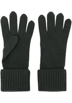 N.Peal ribbed organic cashmere gloves - Grey