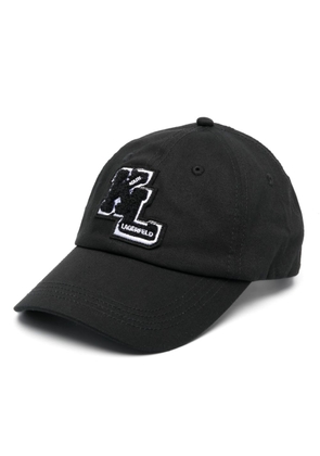 Karl Lagerfeld logo-patch baseball cap - Black