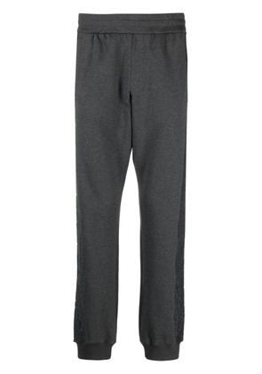Versace Barocco-motif tapered track pants - Grey