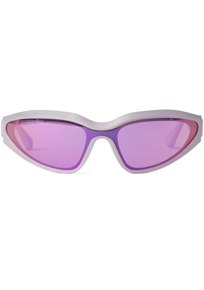 Karl Lagerfeld logo-embossed cat eye-frame sunglasses - White