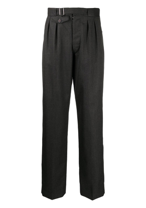 Maison Margiela pleat-detail straight-leg wool trousers - Grey