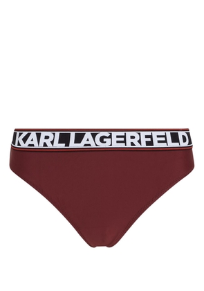 Karl Lagerfeld logo bikini bottoms - Red