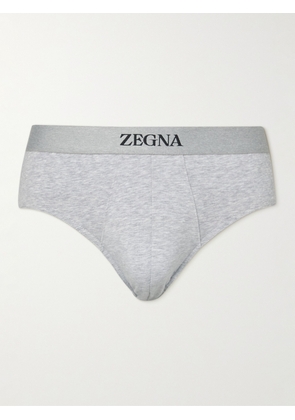 Zegna - Stretch-Cotton Boxer Briefs - Men - Gray - S