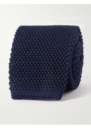 Brunello Cucinelli - 6cm Knitted Silk Tie - Men - Blue