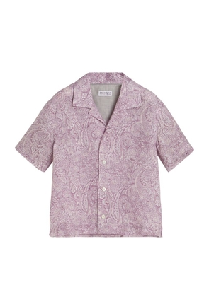 Brunello Cucinelli Kids Linen Paisley Shirt (4-12 Years)