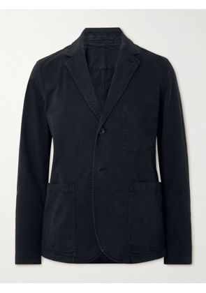 Mr P. - Garment-Dyed Cotton-Blend Twill Blazer - Men - Black - XS