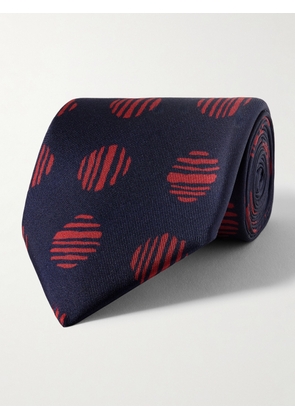 Charvet - 8.5cm Printed Silk-Twill Tie - Men - Blue