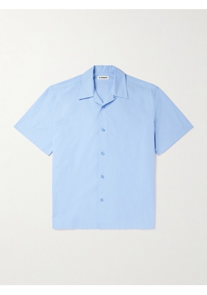 Jil Sander - Convertible-Collar Cotton-Poplin Shirt - Men - Blue - EU 38