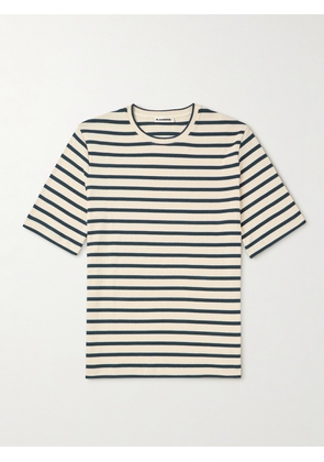 Jil Sander - Logo-Appliquéd Striped Cotton T-Shirt - Men - Neutrals - XS